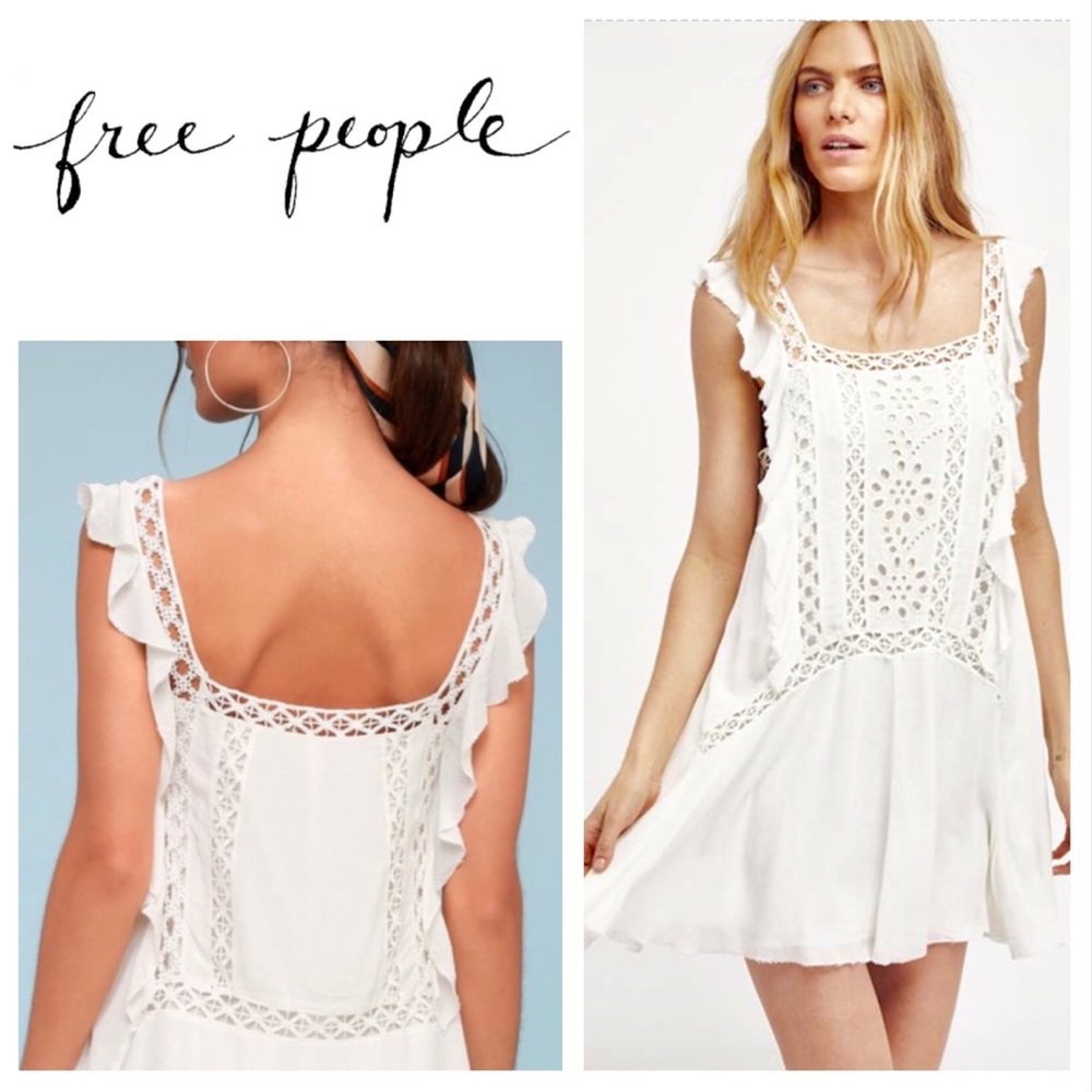 Free People Crochet Mini Dress
